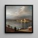 San Cristoforo, San Michele and Murano from the Fondamenta Nuove in Venice - Canaletto — framed artwork on a wall