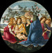 La Madonna adorando al Niño con cinco ángeles - Sandro Botticelli — vista de la obra
