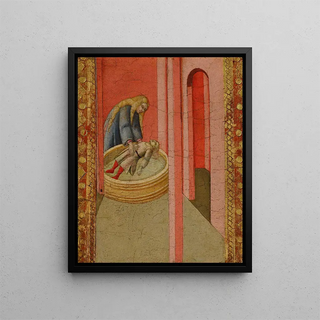 Sano di Pietro - The miracle of Saint Bernardino of Siena and the revival of the child Amico.webp