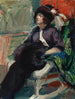 Mujer en una mecedora - Santeri Salokivi — vista de la obra