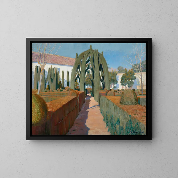 El Jardín de la Bailarina Granada - Santiago Rusiñol — cuadro enmarcado en la pared