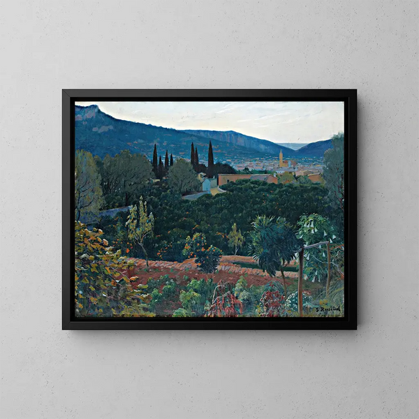La valle de Soller - Santiago Rusiñol — cuadro enmarcado en la pared