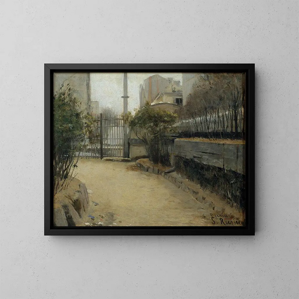 Jardín de Montmartre - Santiago Rusiñol — cuadro enmarcado en la pared