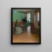 Interior de un café - Santiago Rusiñol — cuadro enmarcado en la pared