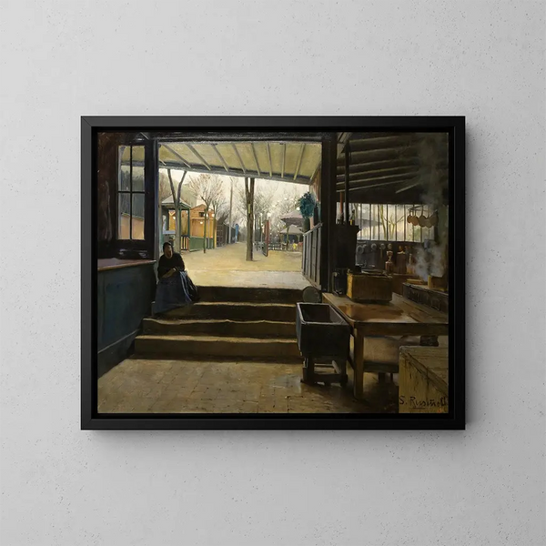 Laboratorio de La Galette - Santiago Rusiñol — cuadro enmarcado en la pared