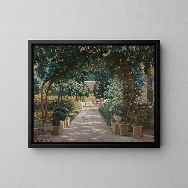 Patio de Játiva - Santiago Rusiñol — cuadro enmarcado en la pared