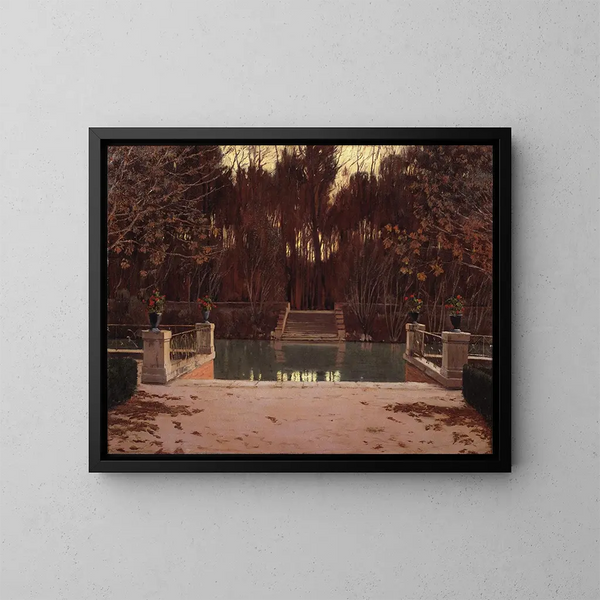 El muelle de embarque - Santiago Rusiñol — cuadro enmarcado en la pared