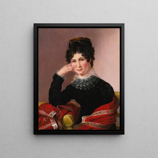 Sarah Miriam Peale - Portrait Of A Young Woman With A Lace Collar And Paisley Fringed Shawl.webp