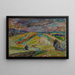 Landscape with a patchwork of fields - Sasza Blonder — framed artwork on a wall