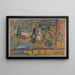Still life with bottles and carafe - Sasza Blonder — framed artwork on a wall