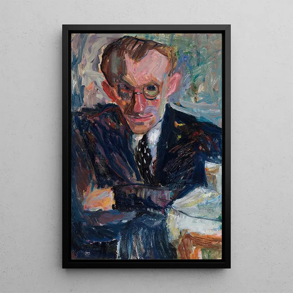 Retrato de un hombre con gafas - Sasza Blonder — cuadro enmarcado en la pared