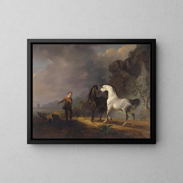 Gulliver s'adressant aux Houyhnhnms - Sawrey Gilpin — cuadro enmarcado en la pared