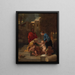 The Holy Family with Saint Elizabeth and the Infant Saint John the Baptist - Sébastien Bourdon — framed artwork on a wall