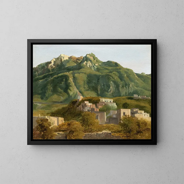 Village sur l'île d'Ischia - Sébastien Norblin de la Gourdaine — cuadro enmarcado en la pared