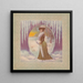 Winter Scene Painting - Anonymous — framed artwork on a wall
