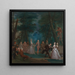 Escena en un parque con figuras de la Commedia dell'Arte - Marcellus Laroon el Joven — cuadro enmarcado en la pared