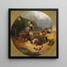 Escena de corte de granja - John Frederick Herring Jr — cuadro enmarcado en la pared