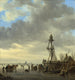 Escena de hielo cerca de una torre de observación de madera - Jan van Goyen — vista de la obra