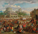 Escena de mercado y arengada del charlatán - Enrico Albricci — vista de la obra