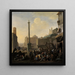Escena de mercado romano - Johannes Lingelbach — cuadro enmarcado en la pared
