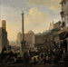 Escena de mercado romano - Johannes Lingelbach — vista de la obra