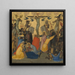 Scenes of Christ's Passion: The Crucifixion, central panel - Andrea Vanni — framed artwork on a wall