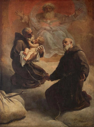 School Of Madrid - Saint Felix Cantalicio With The Christ Child And God The Father.webp