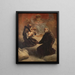 Saint Félix Cantalicio with the Child Jesus and God the Father - School of Madrid — framed artwork on a wall