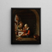 Una comida campesina - Escuela de Frans van Mieris — cuadro enmarcado en la pared