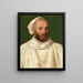 Retrato de un monje - Escuela de Verona — cuadro enmarcado en la pared