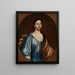 Portrait of a lady, perhaps Tryntje Otten Veeder - Schuyler Limner — framed artwork on a wall