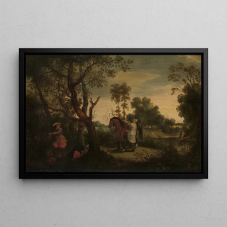 Sebastian Vrancx - A Woman Mounts her Robbers Horse Known as De Gestrafte Rover.webp