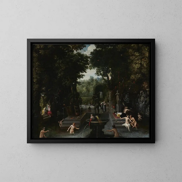 Bathers - Sebastian Vrancx — framed artwork on a wall