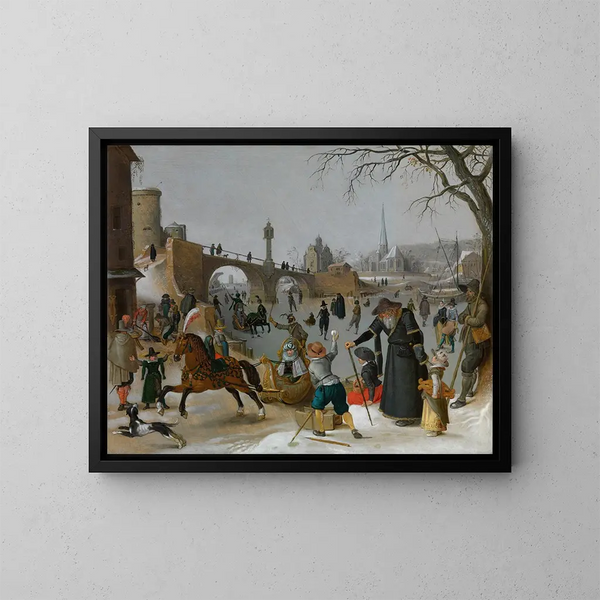Winter Pleasures - Sebastian Vrancx — framed artwork on a wall
