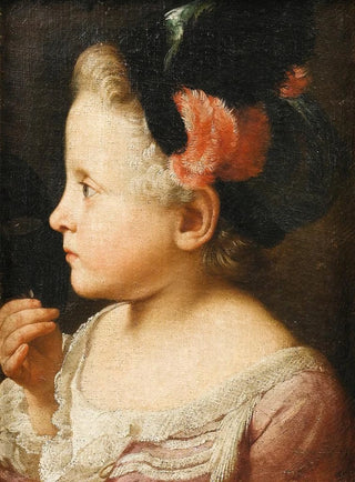 Sebastiano Ceccarini FanoItalian - Portrait of a Young Girl Holding a Mask.webp