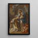 La Virgen apareciendo a San Felipe Neri - Sebastiano Conca — cuadro enmarcado en la pared