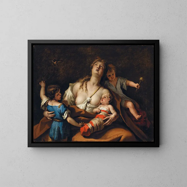 Charité - Sebastiano Ricci — cuadro enmarcado en la pared