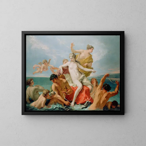 Triunfo de Venus marina - Sebastiano Ricci — cuadro enmarcado en la pared