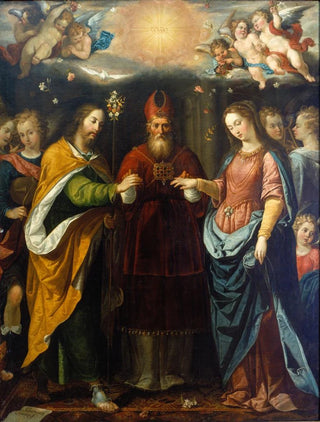 Sebastin Lpez de Arteaga - The Betrothal Of The Virgin.webp