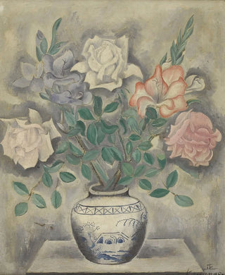 Sei Koyanagui - Still Life with Roses in a Delft Jar.webp