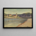 Vista de Dürnstein desde la orilla opuesta del Danubio - Serafin Maurer — cuadro enmarcado en la pared