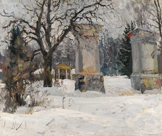 Sergei Arsenevich Vinogradov - Entrance To An Estate In Winter.webp