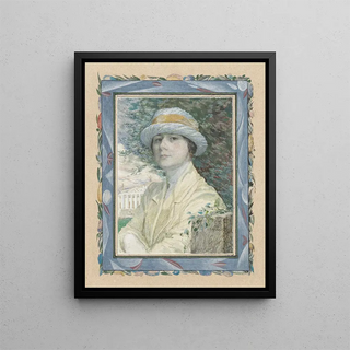 Sergey Chekhonin - Portrait of Mrs C Vorakhnovska at Ostankino Palace.webp