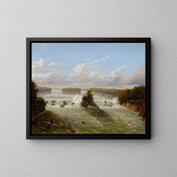 Las cataratas de Saint-Antoine - Seth Eastman — cuadro enmarcado en la pared