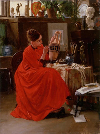 Severin Falkman - Interior With Vase Painter.webp