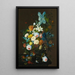 Naturaleza muerta floral - Severin Roesen — cuadro enmarcado en la pared