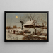 Cottages sous la neige - Seweryn Bieszczad — cuadro enmarcado en la pared