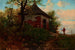 Landscape painting with a shrine by the roadside - Seweryn Bieszczad — artwork view
