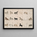 An illustration of horses - Shigeo Inoue — framed artwork on a wall