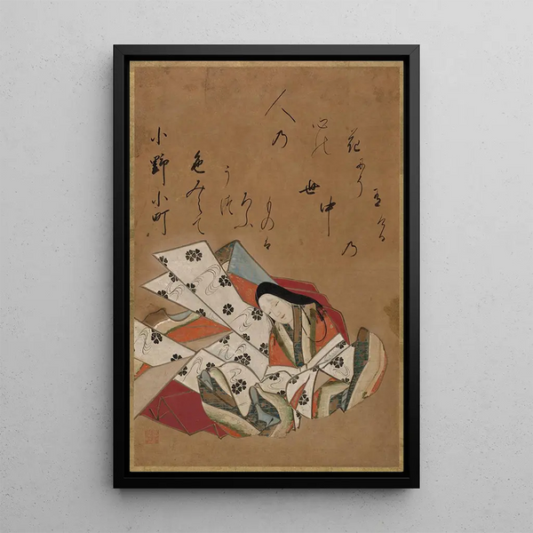 El poeta Ono no Komachi - Shokad Shj — cuadro enmarcado en la pared